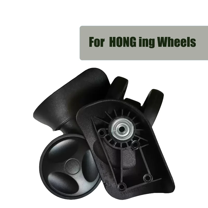 

For Hongying L-P Black Nylon Luggage Wheel Trolley Case Wheel Pulley Sliding Casters Universal Wheel Slient Wear-resistant