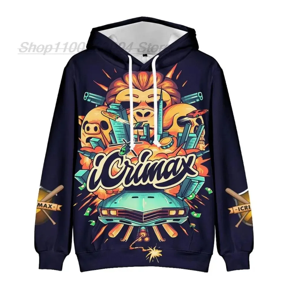 Fashion design icrimax merch hoodie hoodie male hoodie female clothes hip hop streetwear teens hoodies kids clothes 2024