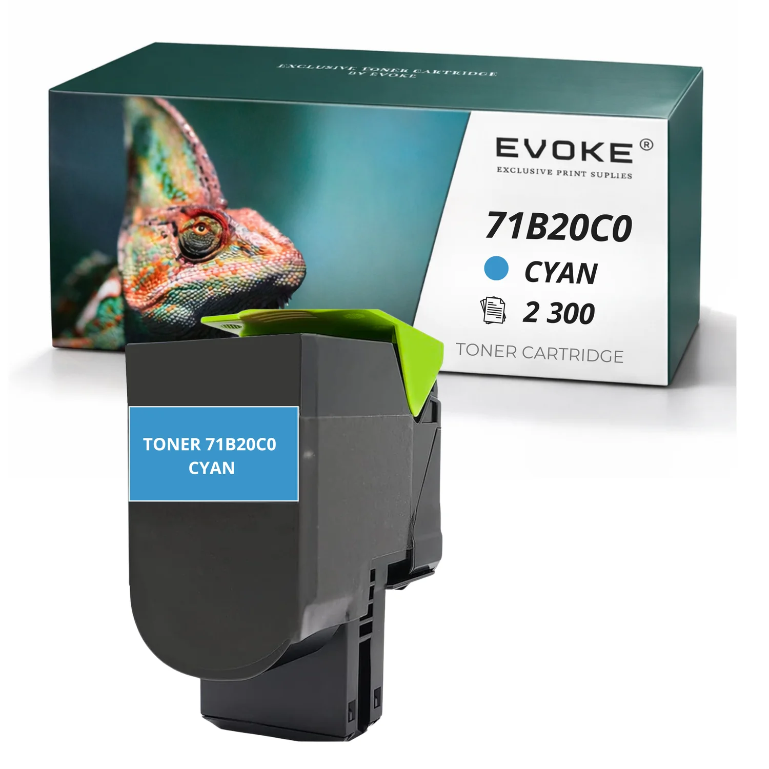 Evoke compatibele toner voor Lexmark Cs317C 71B20C0 cyaan 2300 pagina's Cx317 Cx417 Cx517 Cs317 Cs417