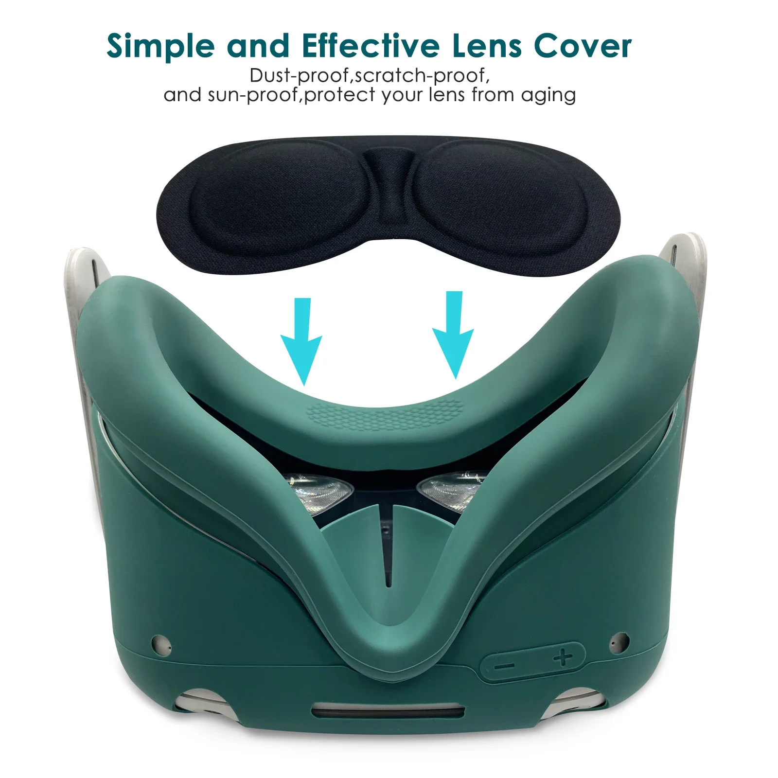 Ốp Bảo Vệ Vỏ Dành Cho Oculus Nhiệm Vụ 2 Cho Quest2 VR Tai Nghe Đầu Mặt Bao Da Mắt Miếng Lót Tay Cầm VR Phụ Kiện