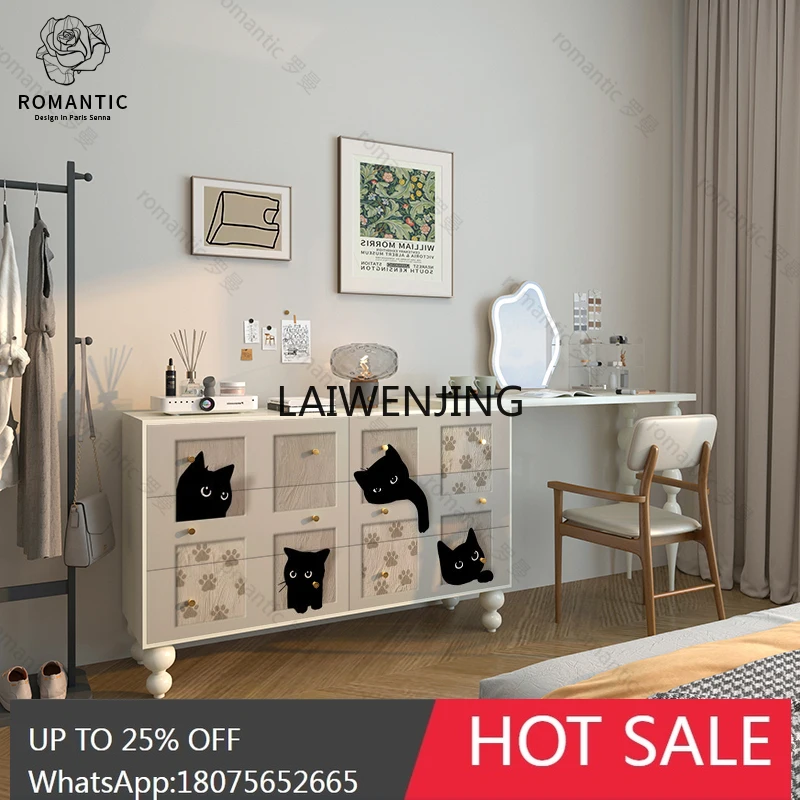 

MJY simple retractable corner makeup bedside drawer cabinet solid wood dresser chest cabinet integrated