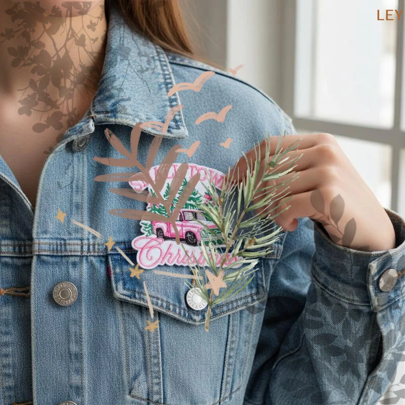 10Pcs Christmas Merry Embroidered Patches Christmas Santa Claus Bow Tree Boots Patch Iron On Patches For Clothing Letter Badges