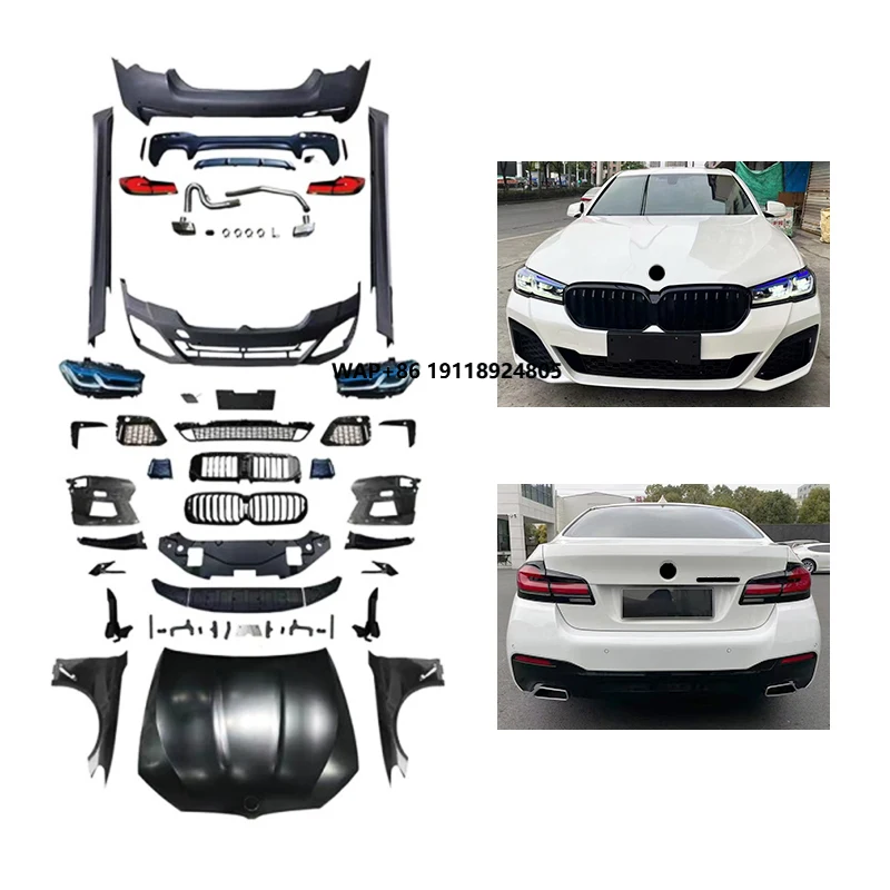 

F10/18 2010-2017 Car Modification Upgrade 2021-2023 G30 MT/MP Front Rear Bumper Fog Light Body Kit Suitability for 5 Series