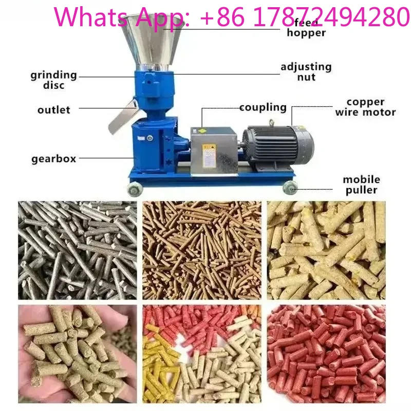 New High 1000Kg/H Feed Pellet Mill For Shrimp Poultry Fish 2.5-8Mm Pellets Durable Cast Iron Carbon Steel Multi-Fuel Engine