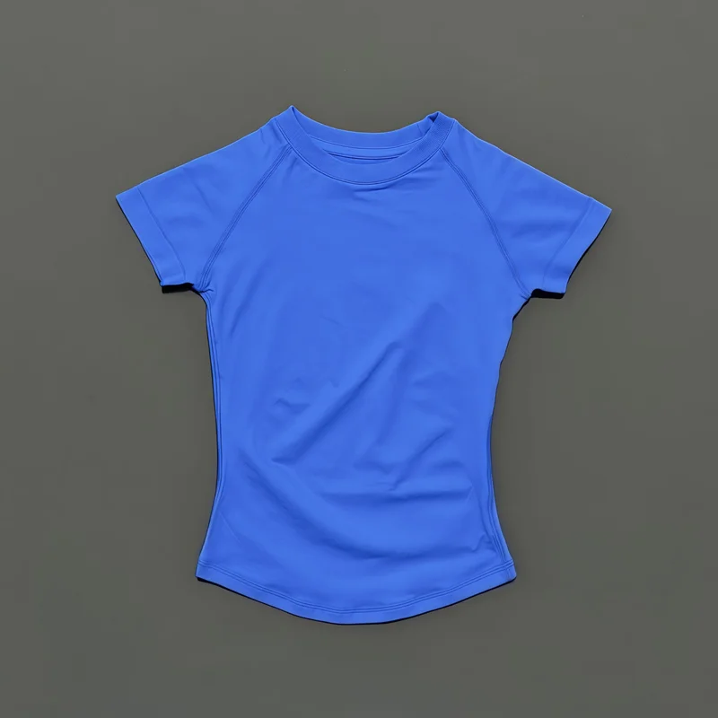 Sporttop met korte mouwen Dames Naadloos Yoga Turnpakje Kleding Hardloopsport T-shirt Gym Yoga Slim Fitness Actief Top-T-shirt