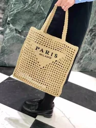 2023 New In Handbags Luxury Designer Straw Shoulder Bag Bohemia To Weave Hollow Out With Inner Pocket Beach Tote Bags For Women