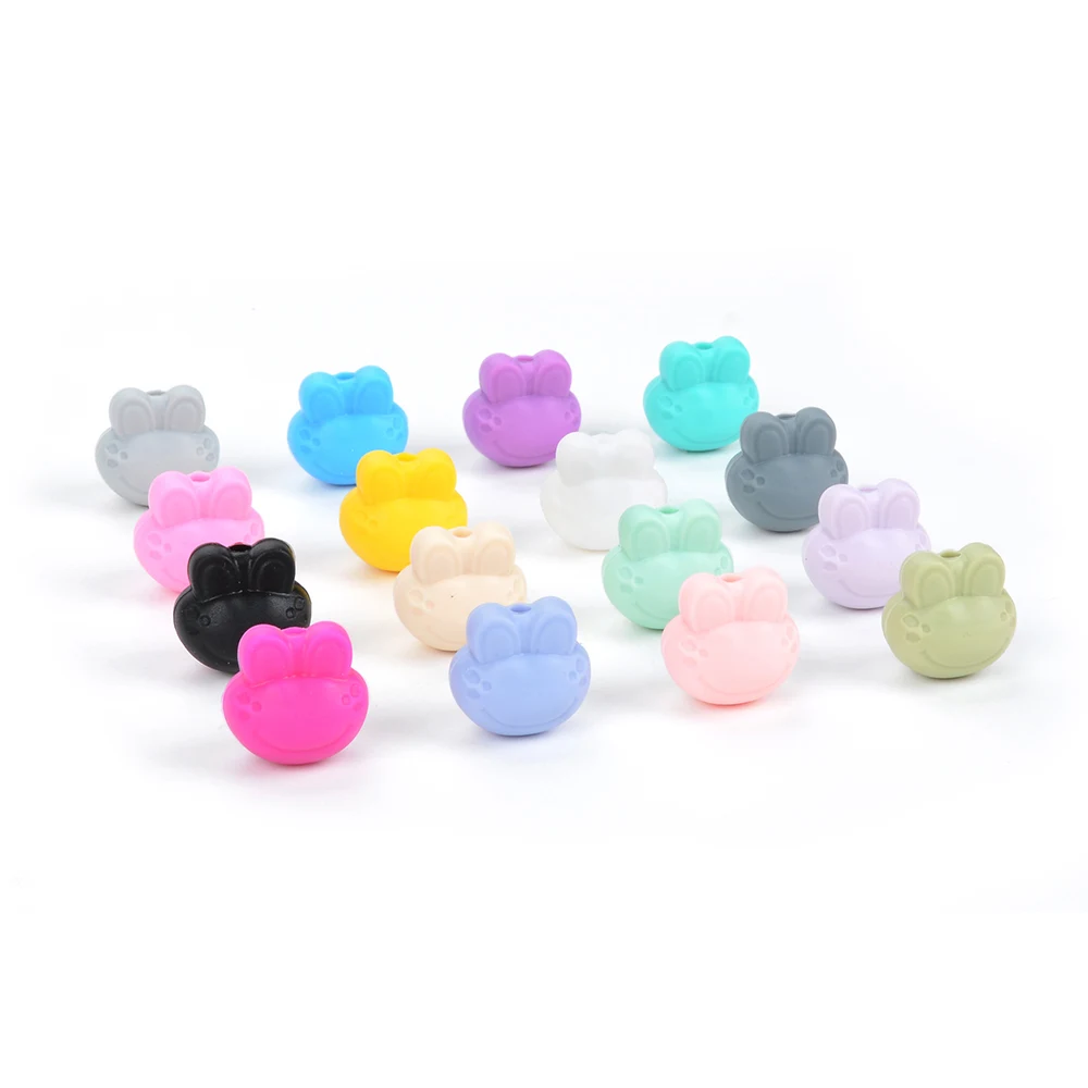 LOFCA Silicone Beads Frog 10pcs Animal Beads Food Grade Silicone production Necklace Bracelet Jewelry accessories