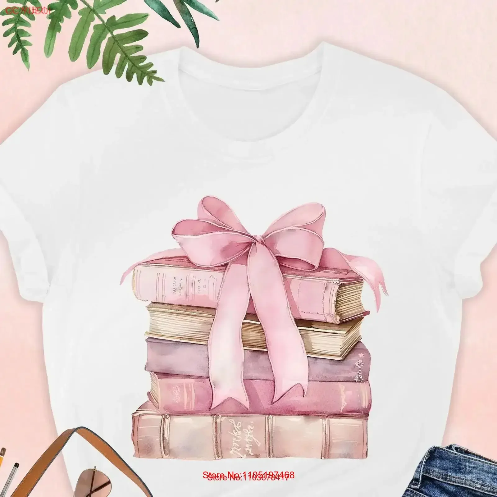Coquette Book T Shirt Pink Bow Bookish Girl Lover Cute for Women Bookworm vintage Washed Breathable Soft graphic