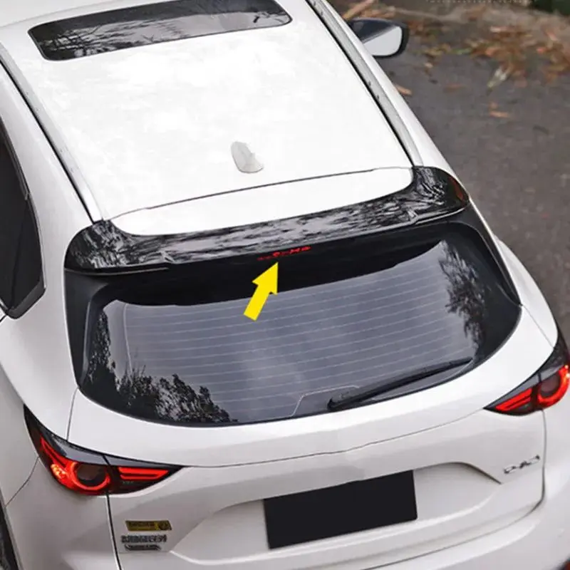 For Mazda CX-5 Hatchback 2017 18 19 20 21 22 Car Rear Roof Trunk Lid Car Spoiler Wings Black Carbon Tuning Accessories Parts view 2