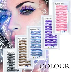 NEW Cluster Colorful Individual Lashes Professional Makeup EyeLashes Grafting False Eyelashes extension individual Lashes