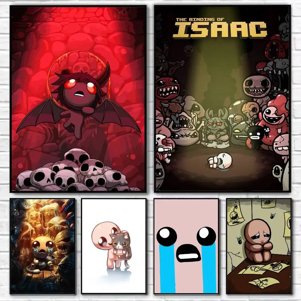 

Game The B-Binding Of Isaac cute Poster Self-adhesive Art Waterproof Paper Sticker Coffee House Bar Room Wall Decor