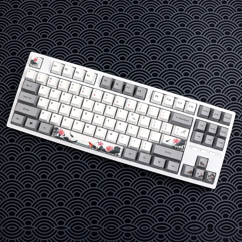 DN59 OEM Keycaps Grosso PBT Nobori Carp Theme Keycap 118 Key PBT Keycap Set para teclados mecânicos Digitação