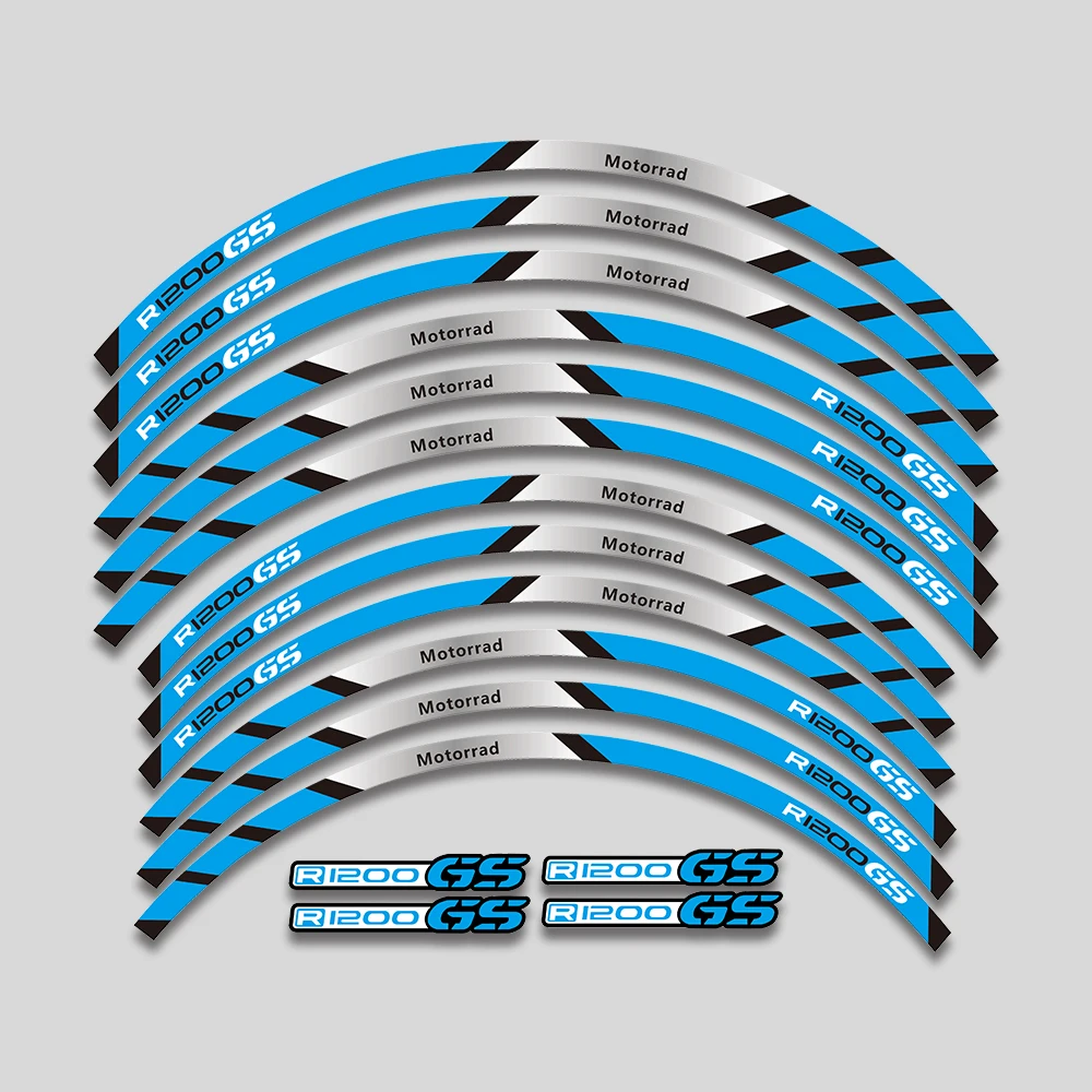 BMWモーターサイクル用反射ステッカー,モーターサイクルホイールステッカー,R1200gs,r1200 gs,r 1200gs,19''''17