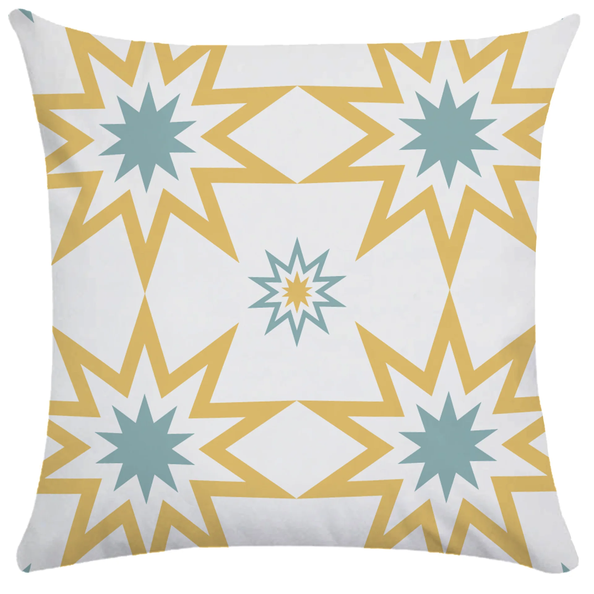 Cushion Cover Yellow Blue Geometry Striped Curve Pillowcase Soft Pillow Case Short Plush Pillow Cover Hotel Garden Throw Pillows
