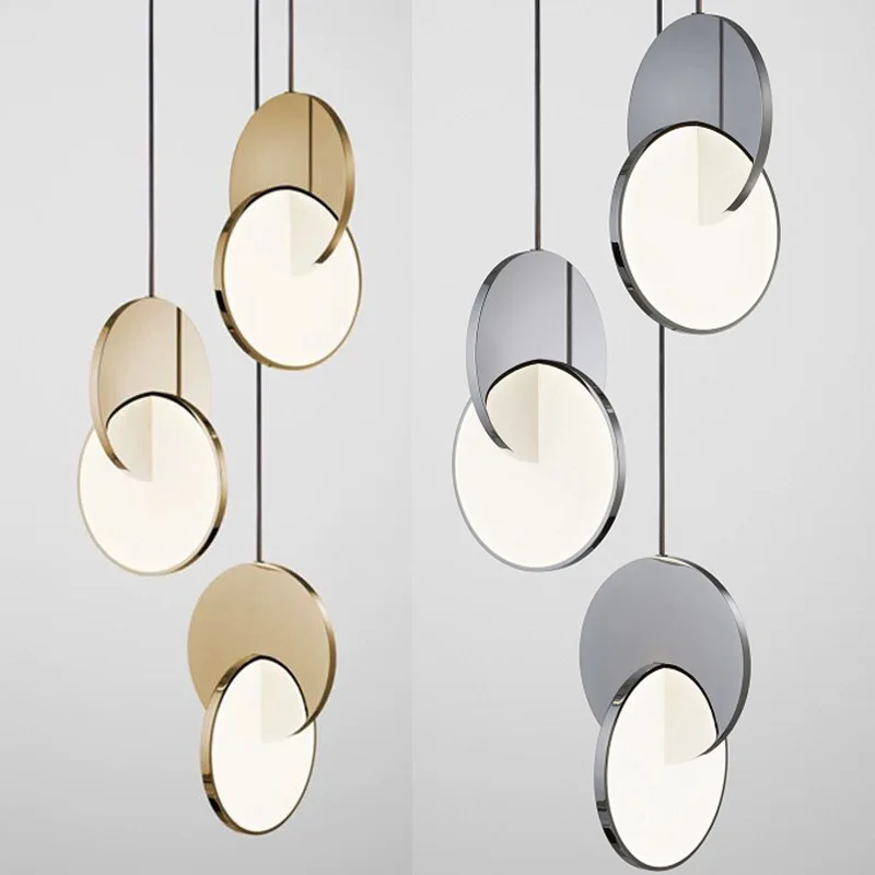 

Modern Geometric Led Small Pendant Lamps Gold Silver for Table Dining Bedside Bedroom Chandelier Home Decor Lighting Luminaires