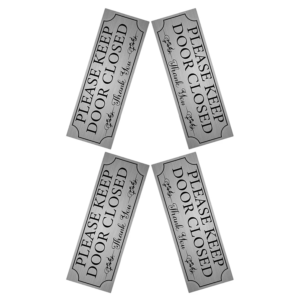 

2Pcs Close Door Sticker Reminder PVC Decal for Restroom Storage Meeting Room Airconditioned Area Waterproof Longlasting Smooth