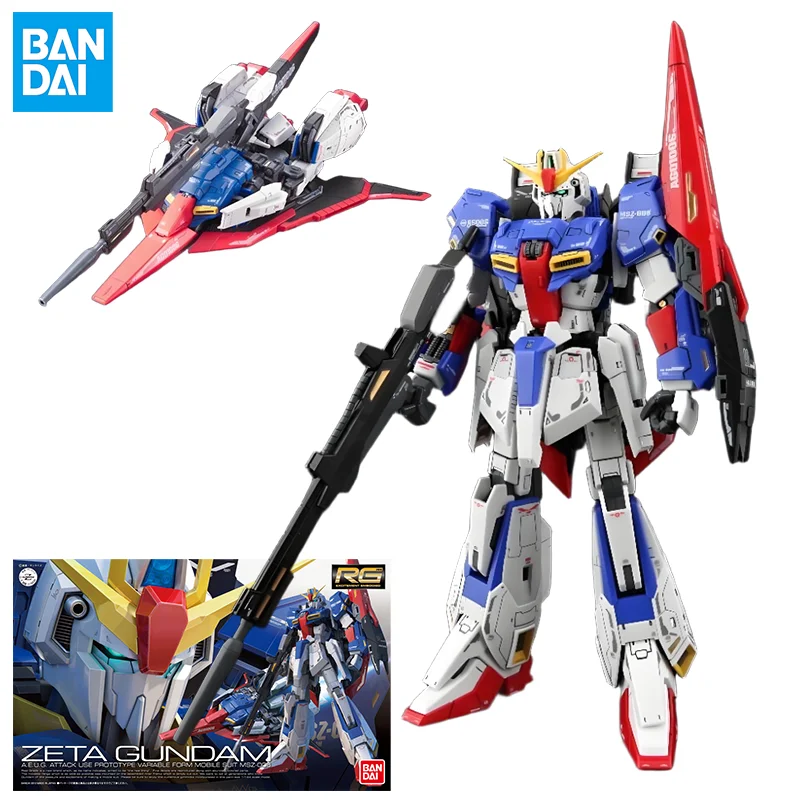 

Bandai Gundam Model Anime Figure RG 10 1/144 MSZ-006 Zeta Gundam Action Figure Assembly Model Toys Collectible Model Ornaments