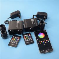 APP Bluetooth LED Light Engine DC12V 16W 32W RGBW LED Fiber Optic Light For Car Home Star Starry Sky