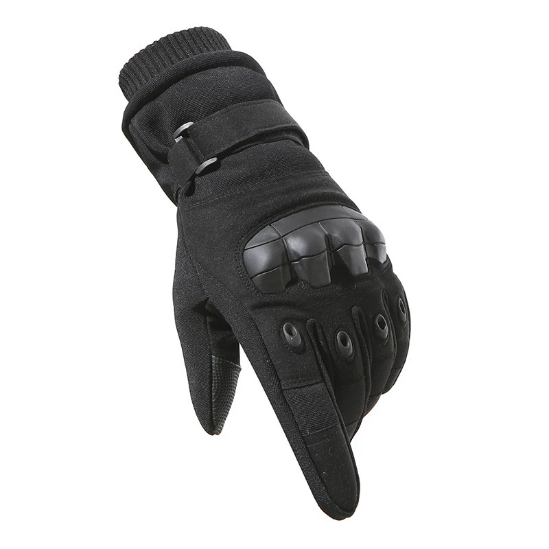 Winter Gloves for Men Outdoor Motorcycle Riding Windproof Cold-proof Anti-slip Warm Touch Screen Fleece Thickened Skiing Gloves
