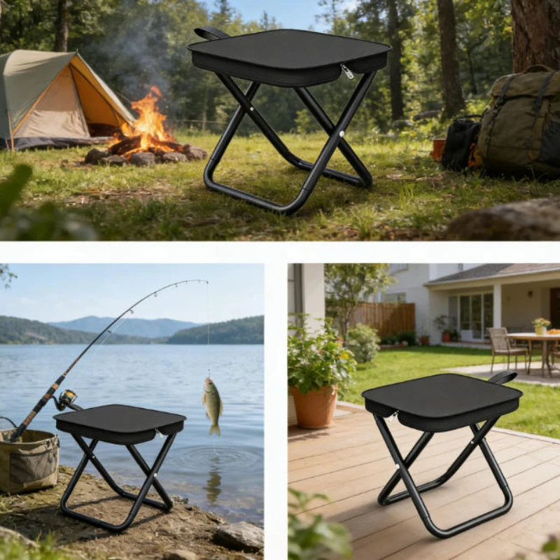 

2 шт. легких складных походных стульев, портативные уличные сиденья для рыбалки, пеших прогулок, путешествий, использования дома и в помещении