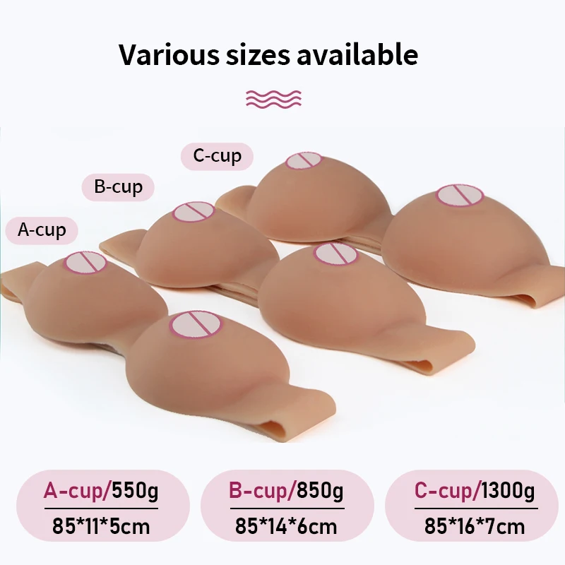 ONEFENG Silicone Breast Invisible Skinless  Forms For Small Chest Woman Soft Touch Crossdresser Fake Breast Comfortable