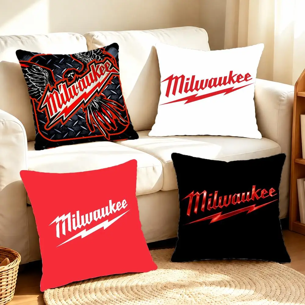 Bold Rugged Brand M-Milwaukee Cushion Cover Sofa Living Room Home Decor Invisible Zipper Anti-dustmite Shell