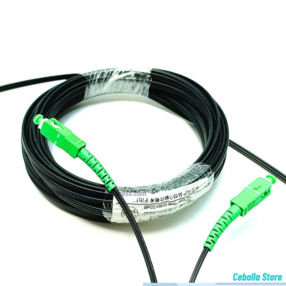 Glasvezeldraad Naar APC SC Optische Single-Mode 1-Core Outdoor Verlengkabel Simplex Patchkabel 10M/20M/30M/40M/50M