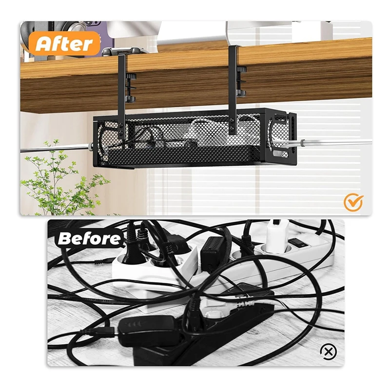 File storage in Stock New Arrivals Cable Management Under Desk, Under Desk Cable Management Tray - view 2