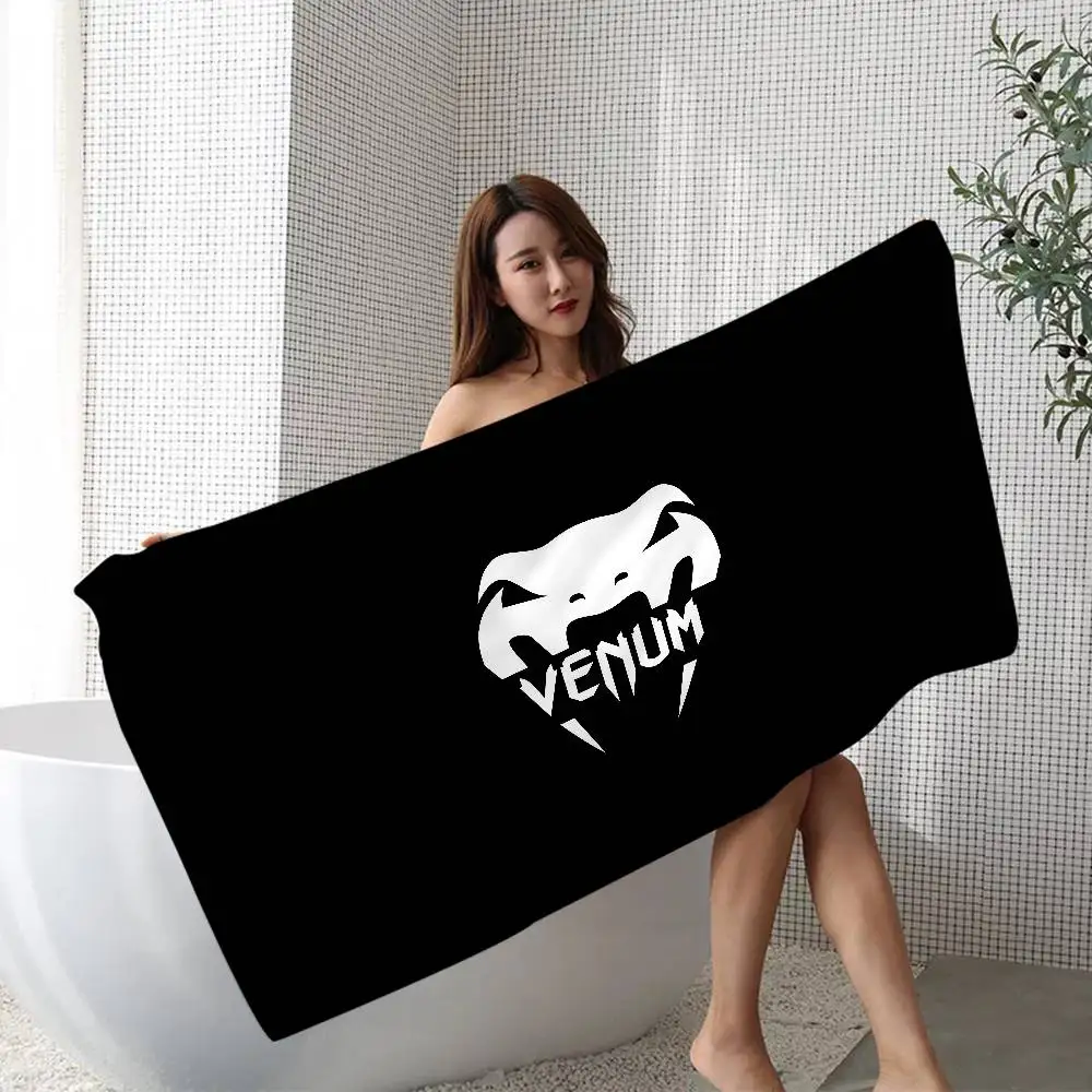 Cobra veneno v-venum microfibra impressa toalha de praia montanha escalada yoga praia natação correndo absorvente toalha macia