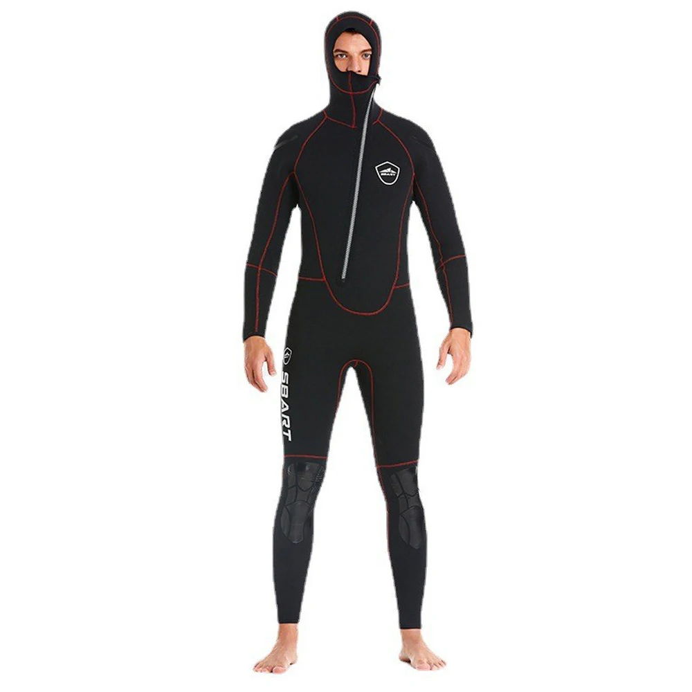 3MM Neoprene Wetsuit Hooded Men Surf Scuba Diving Suit Underwater Fishing Spearfishing Kitesurf Clothing WetSuit Equipment