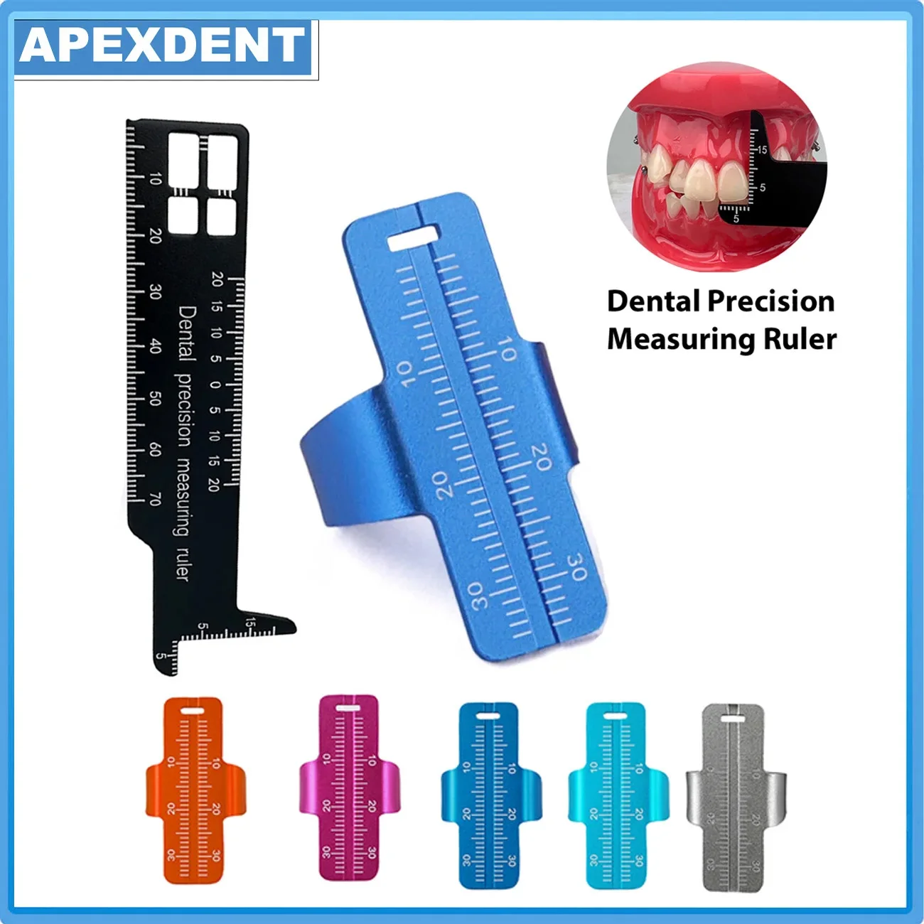 Dental Precision Measuring Ruler Gap Span Measure Scale Orthodontic Medical Tool For Photography Dentistry Gauge Instrument