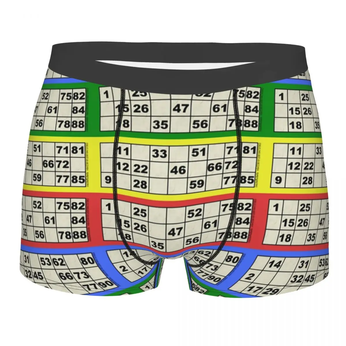

Мужские трусы-боксеры с 3D-принтом, дышащие, с рисунком «90 Ball Bingo», мужское нижнее белье, трусы-брифы