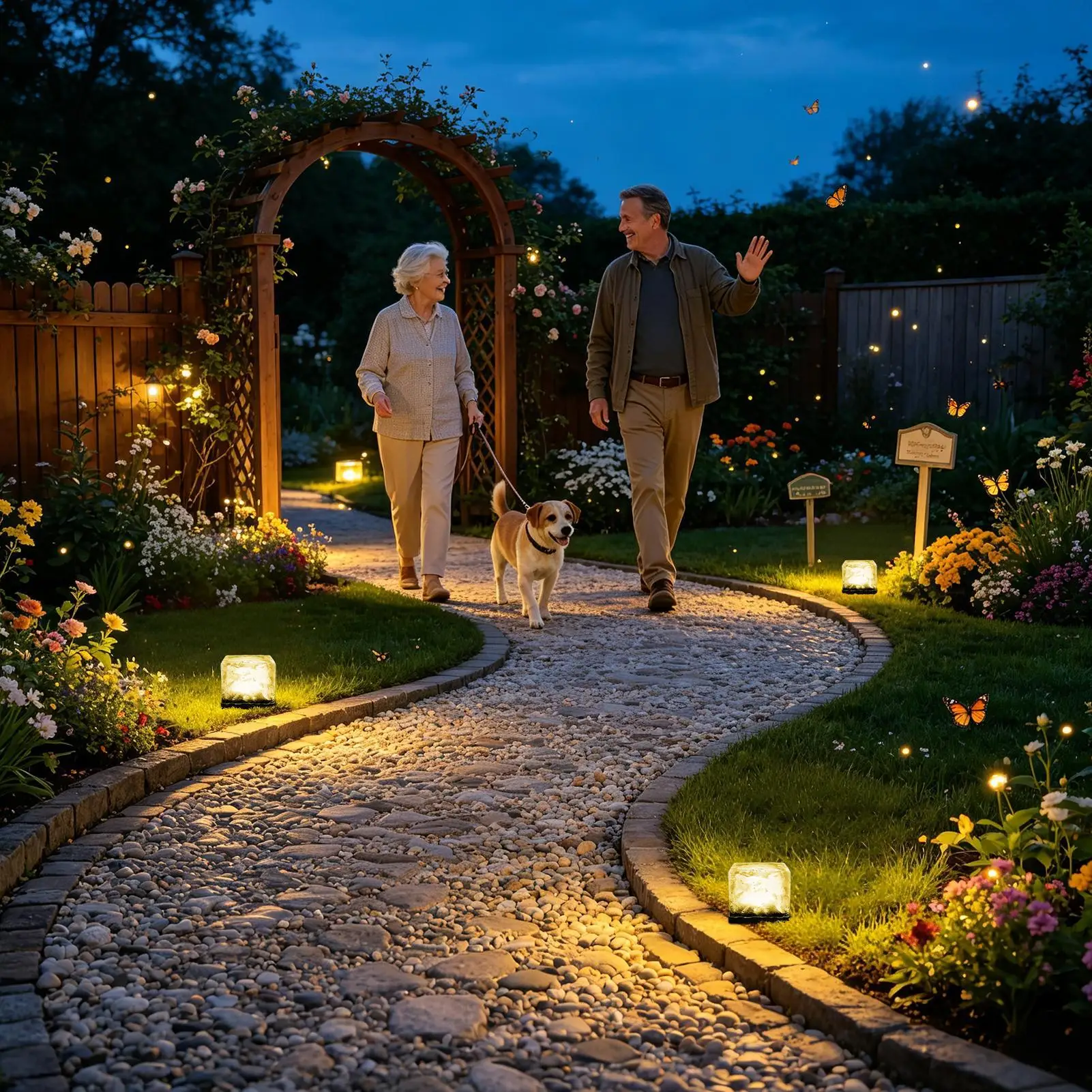 Paver Lights Outdoor Waterproof Ice Brick Shape LED Garden Patio Decor Solar Lights Outdoor For Yard Lawn Patio Porch Walkway