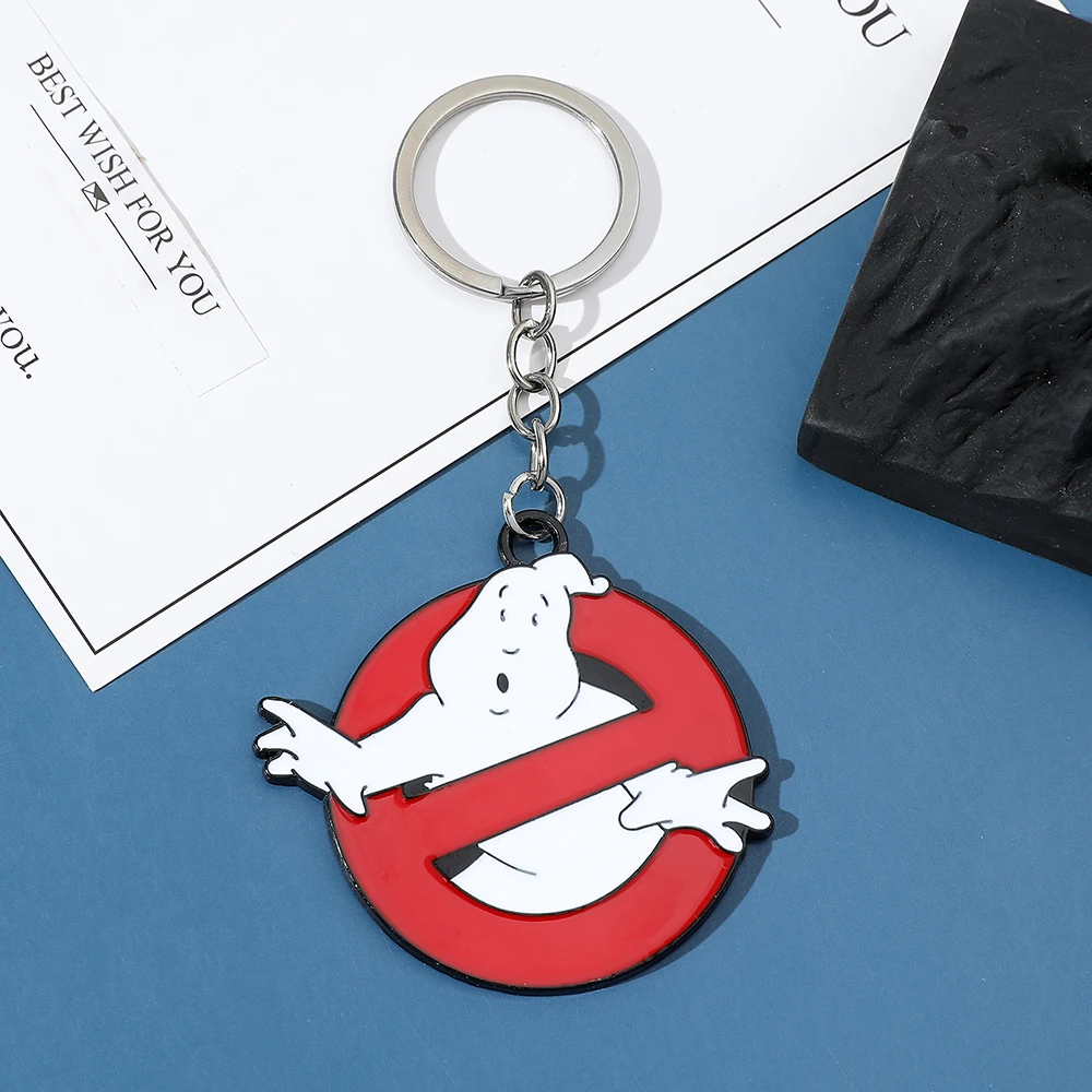 Ghostbusters Chaveiro Vermelho para Homens e Mulheres, Death Squads Chaveiro, Jóias