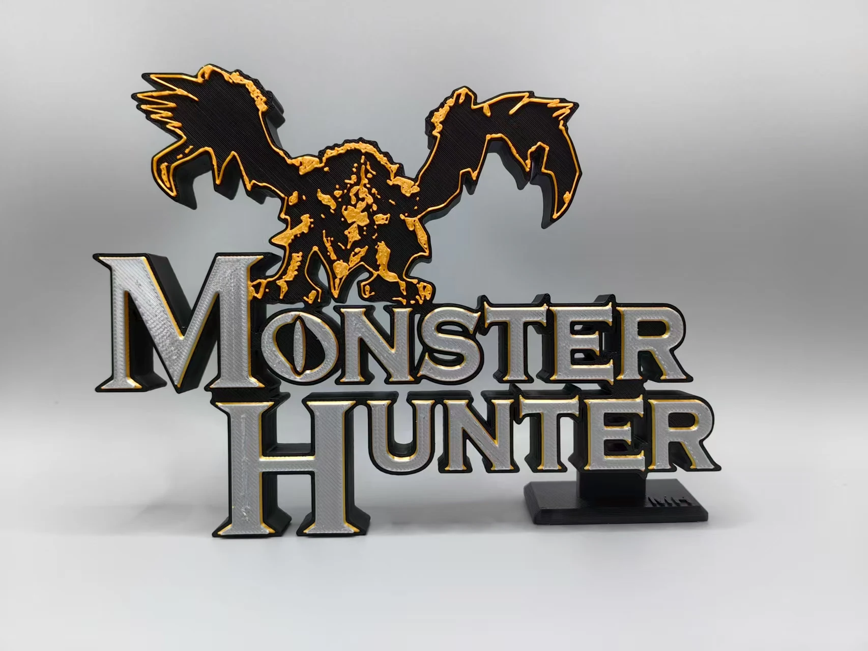 

Monster Hunter Logo 3D Font, Standee, Nameplate, Logo, Ornament
