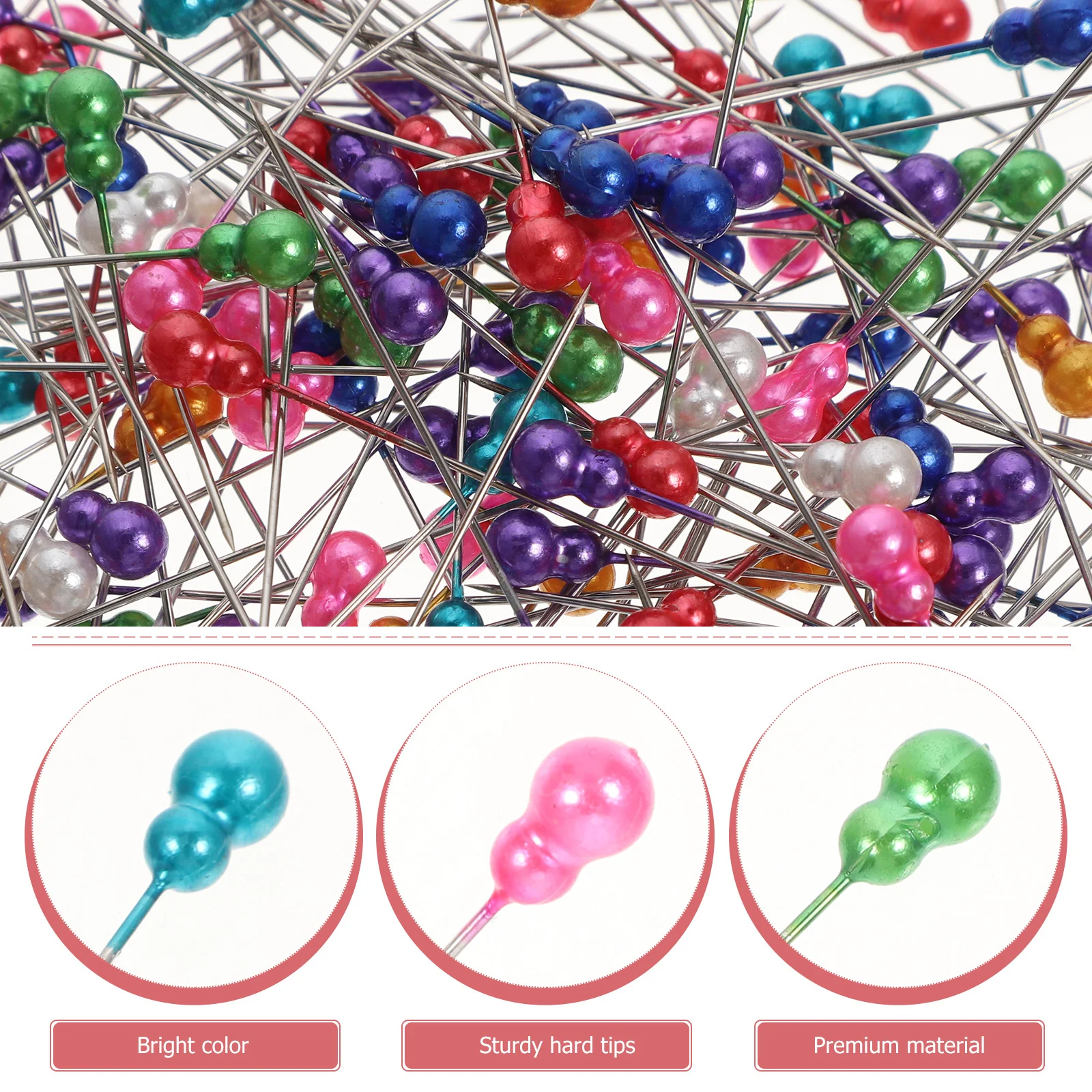 

200pcs Pearl Pins Stick Pins Fabric Pin For Sewing Quilting For Sewing Quilting Fabric T Pin Wedding Needles Craft Maker