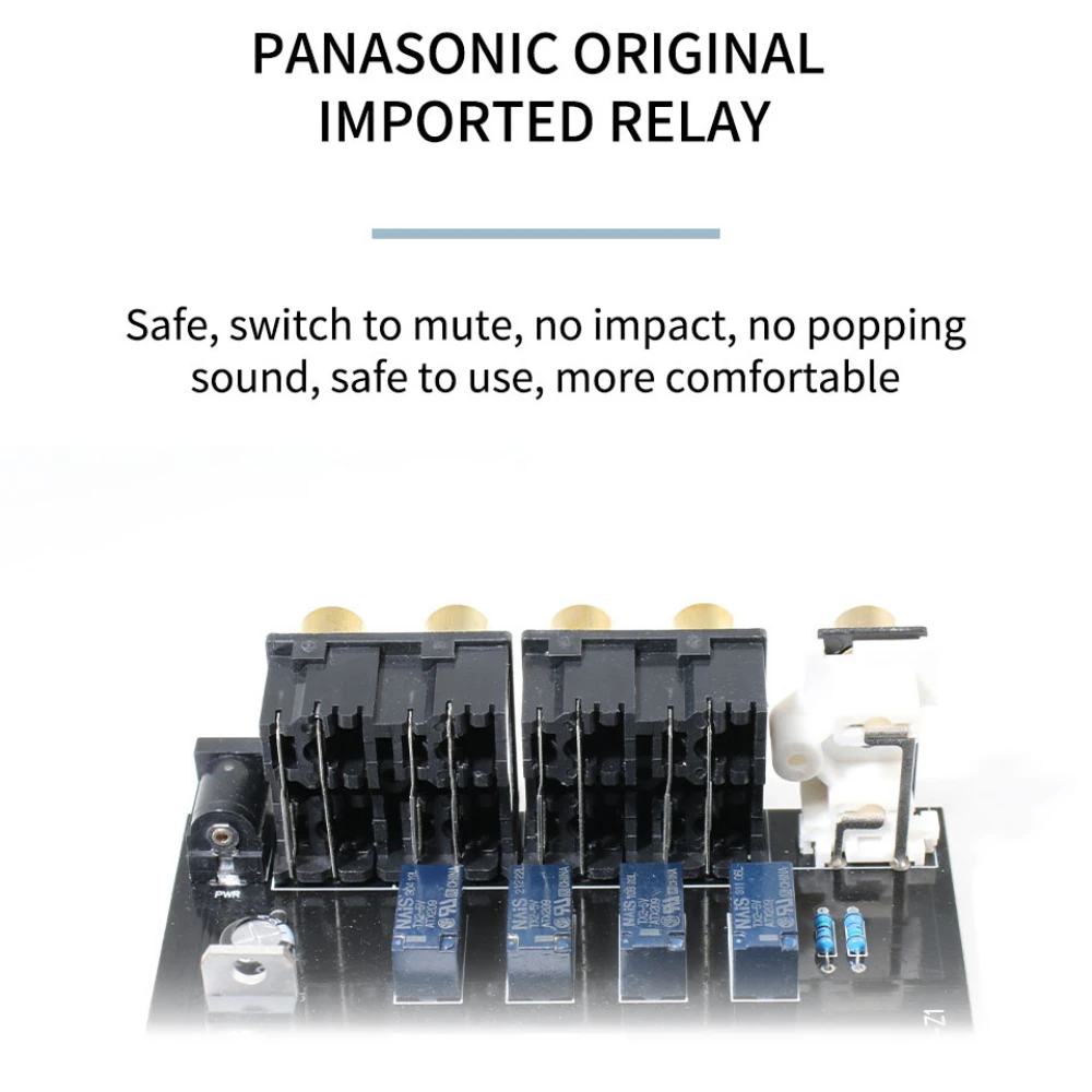 Heareal Z1 1in 4out/4in 1out HIFI penerima sinyal Audio pengalih sinyal Volume Stereo dapat diatur Lossless suara konverter Dual Channel