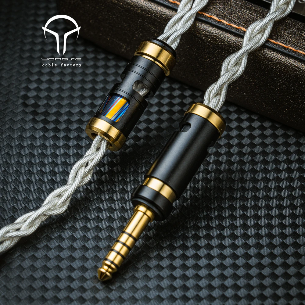 Yongse Britney 20Awg, обновленный кабель для наушников из стерлингового серебра, переключаемый, разъем 3,5 мм + 4,4 мм, 2-контактный 0,78 + штифт MMCX