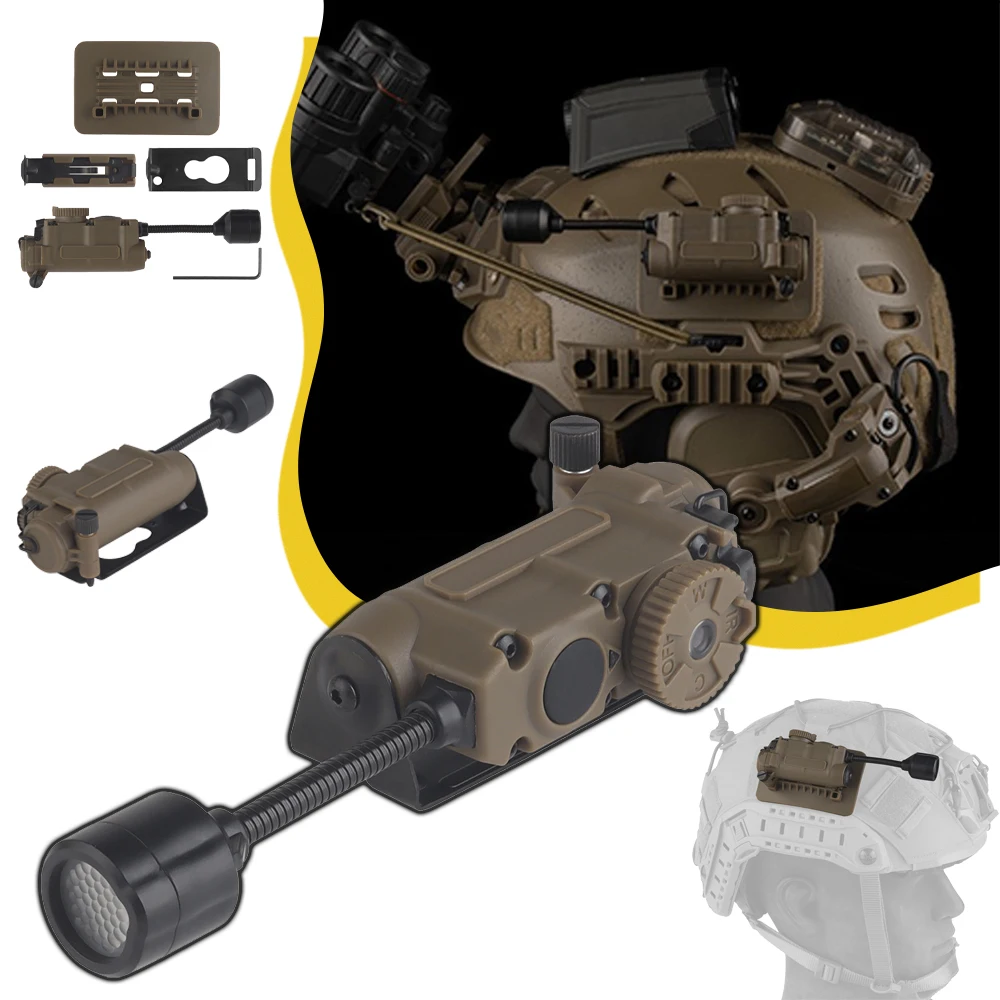 

Tactical Sidewinder Multi-purpose Helmet Lamp Airsoft Red Green Blue White IR Light LED FlashLight Hunting Lightin Accessories