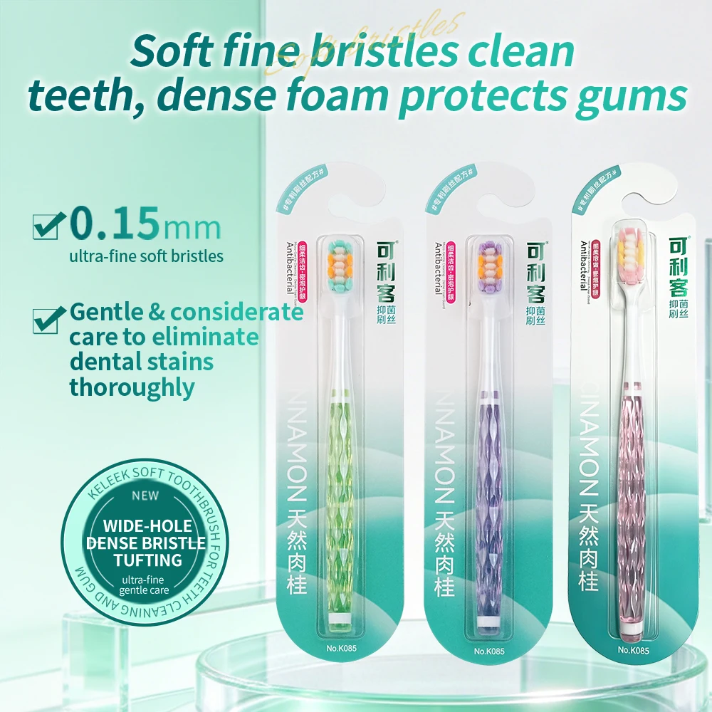 360 Whole Mouth Clean Mens Toothbrush Soft Bristle Crystal Toothbrush for Adults Excellent Cleaning Effect Whitening Teeth