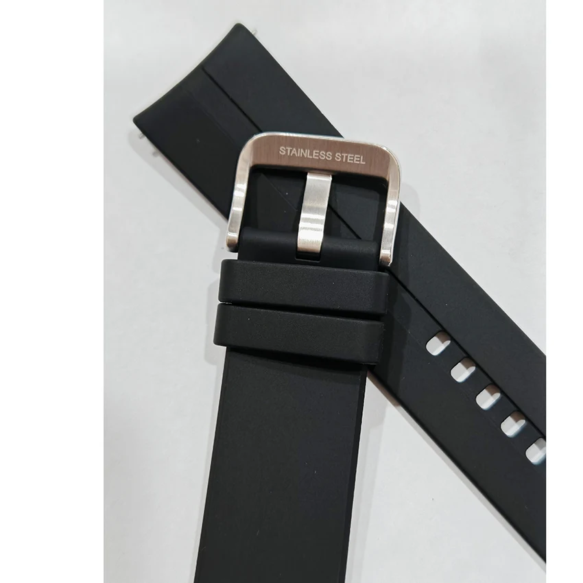 Correa de reloj negra para Samsung R760, R770, R800, R805, R840, R845, accesorio de repuesto Universal, correa de reloj Fluororubber de 22MM