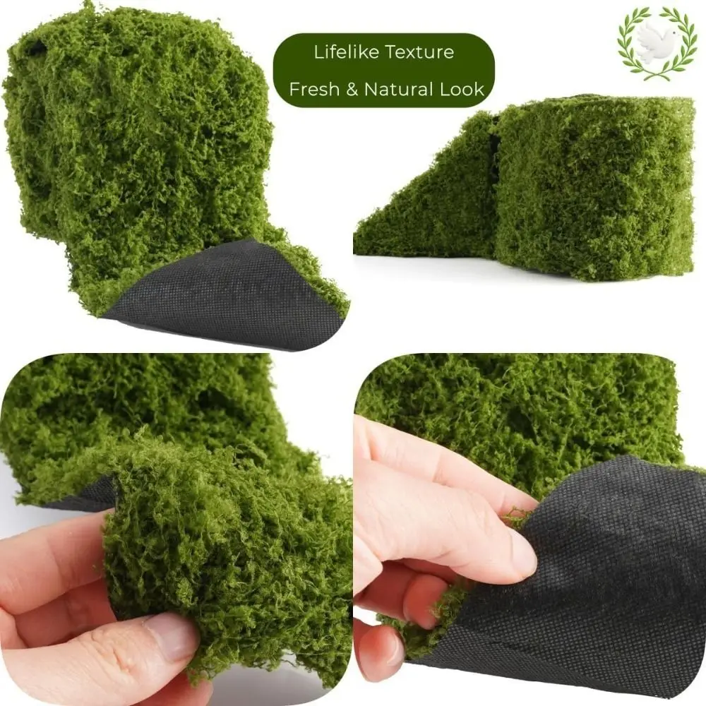 Green Micro-landscape Model Lawn Free Cutting 10*120cm 20*120cm Faux Grass Table Runner Handmade Material Table Runner