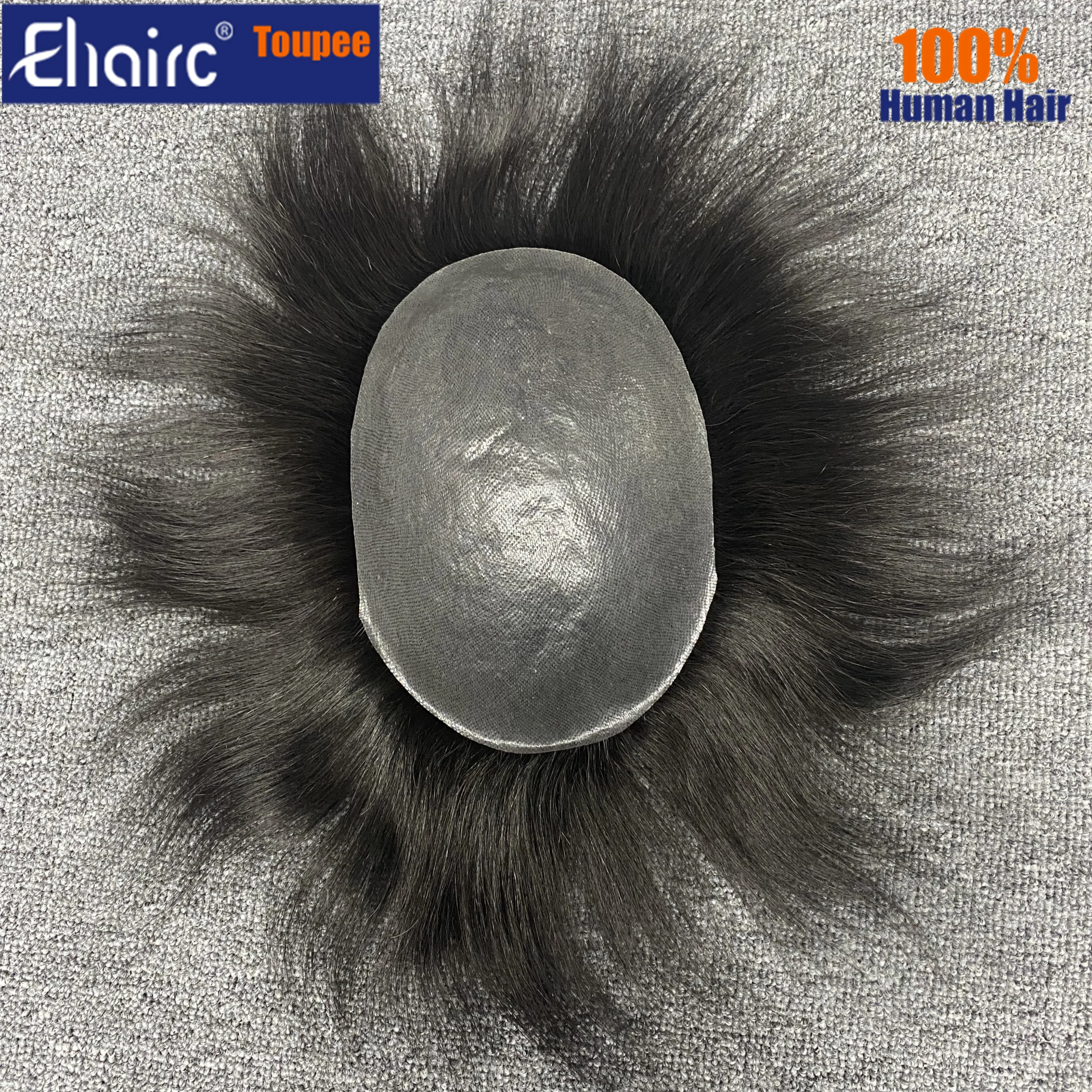 Clearance 0.02‑0.03MM Ultra‑Thin Microskin Men Toupee No Hairline Free Cutting Service 100% Human Hair Male Hair Prosthesis Men