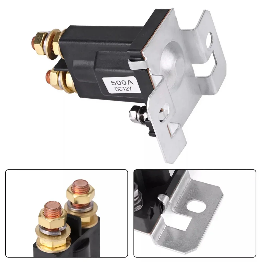 1pcs Dual Battery Start Relay Auto Start Contactor Heavy Current 500A 12V 24VDC Car Power Switch Starting Relay For Camping Car