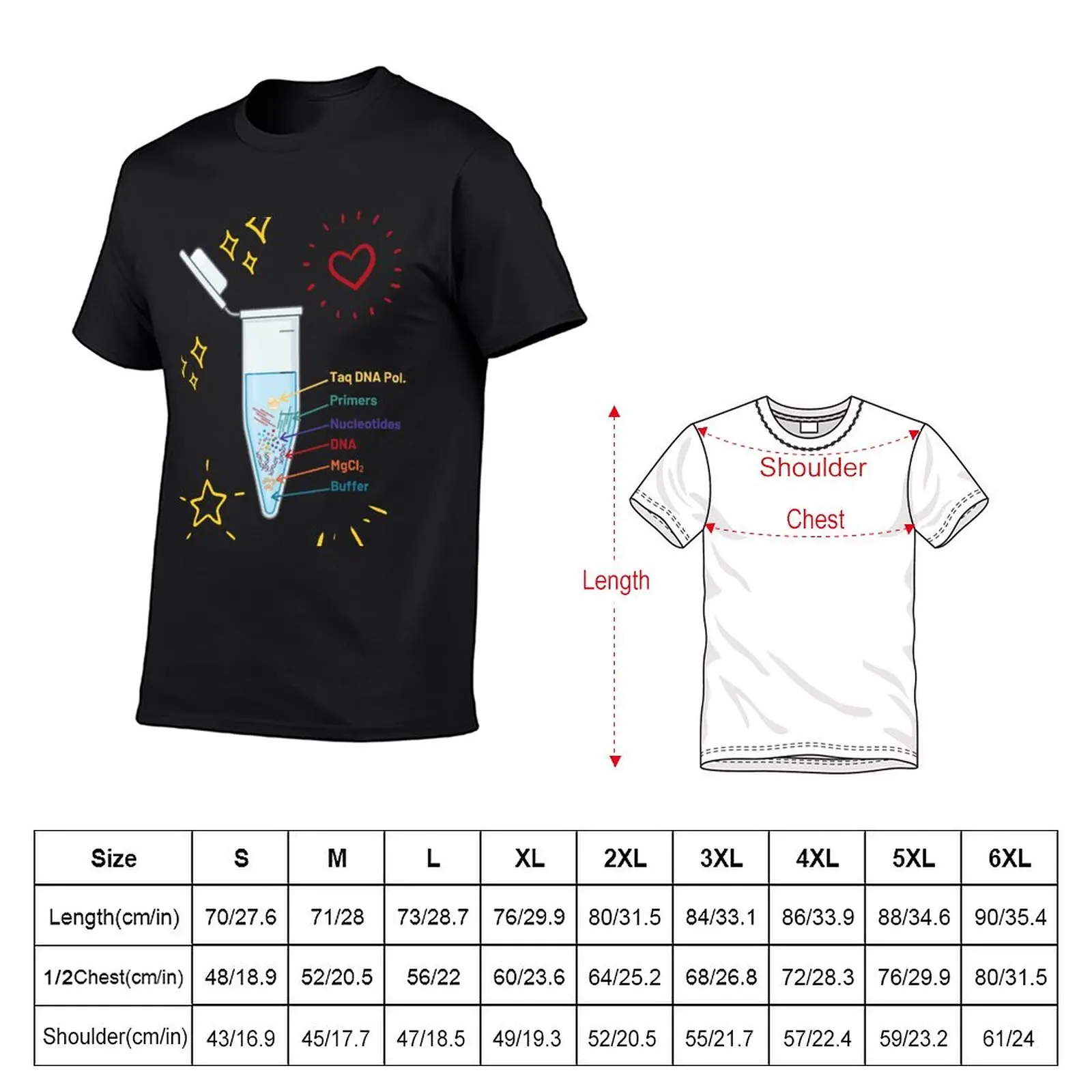 New The Perfect PCR Polymerase Chain Reaction Process Steps Chemicals Biology Science Pipette Tubes T-Shirt