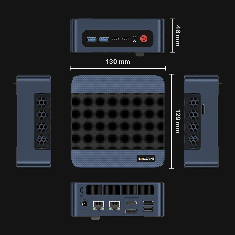 BOSGAME M4 Neo Mini PC AMD Ryzen 7 7840HS 32GB DDR5 1TB SSD 4K