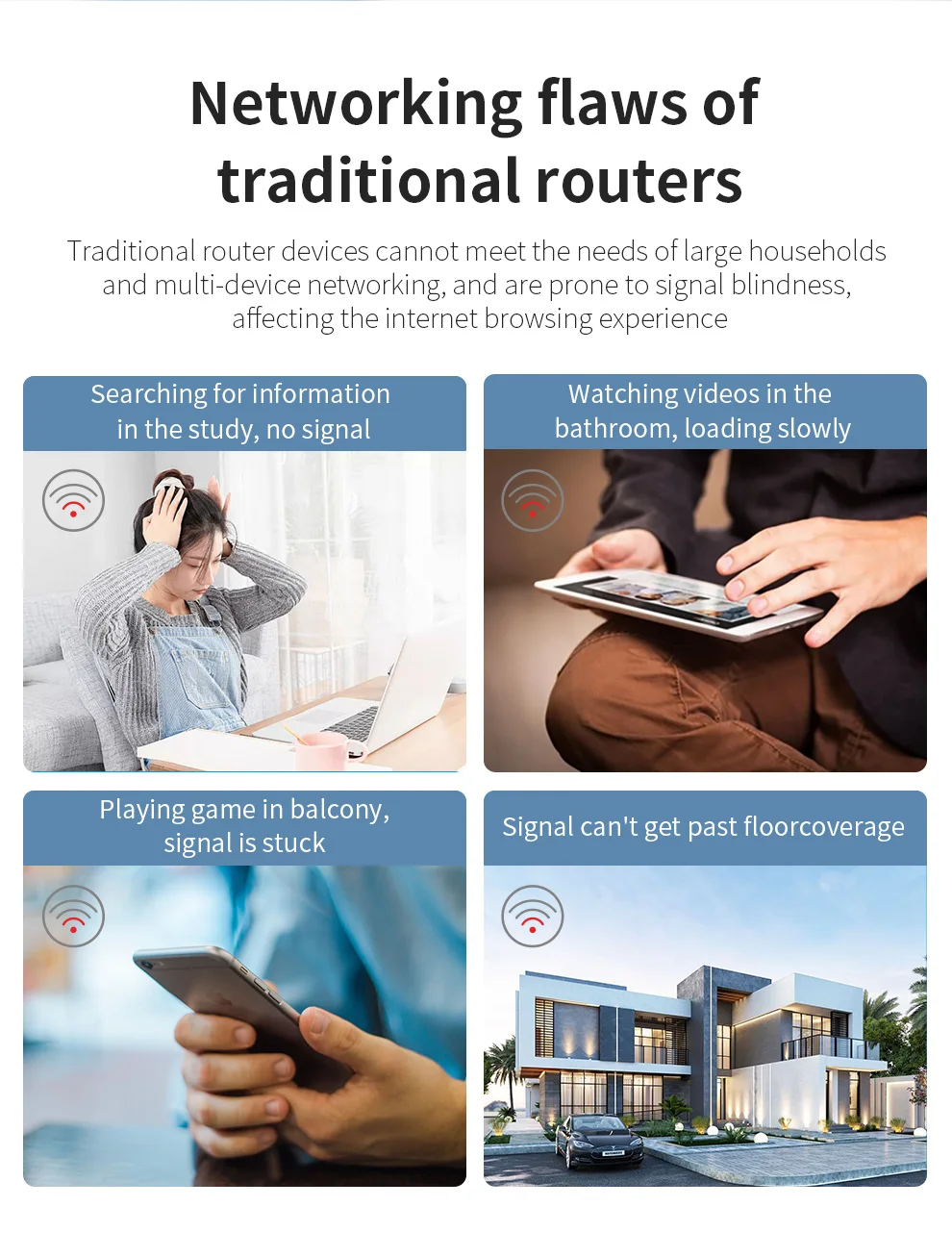 COMFAST WiFi6 Wireless MESH Router Dual Band Omnidirectional Mesh Wifi Router 2.4&5G 1500Mbps Single Extender Gigabit WAN LAN