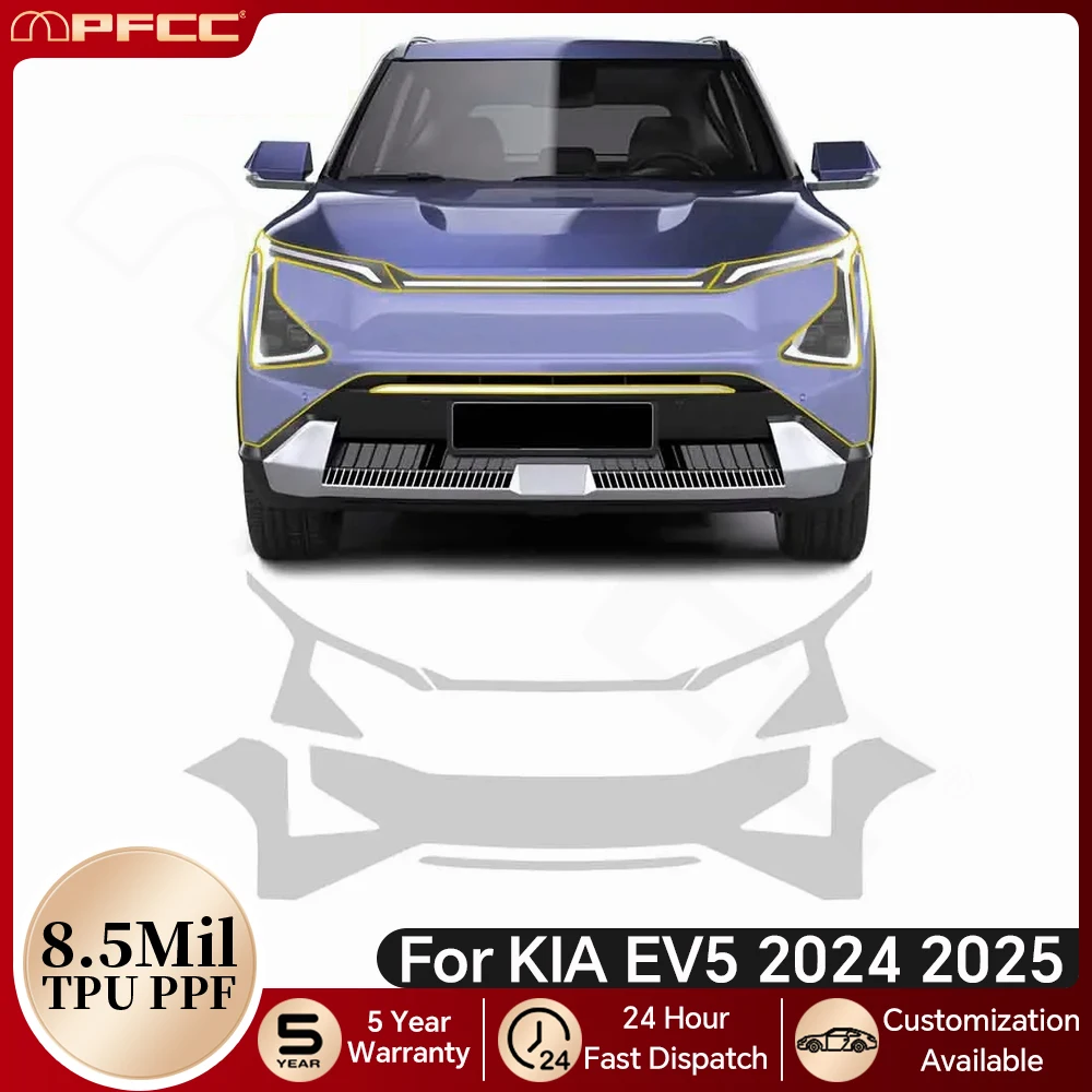 

8.5Mil TPU Anti-scratch Resistant Car Paint Protection Film For KIA EV5 2024 2025 Clear Bra Pre-cut PPF Decal Kit Car Accessorie