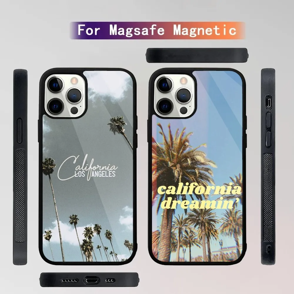 

Travel Los Angeles California Phone Case For iPhone 15,14,13,12,11,Plus,Pro,Max Mini Magsafe Magnetic Wireless Charging