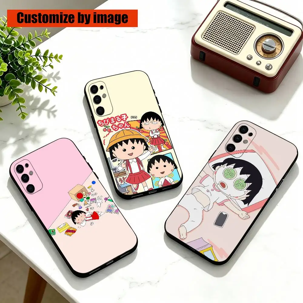 

Cartoon Chibi M-Maruko Gift Phone Case For Samsung S25,S24,S21,S22,S23,S30,Ultra,S20,Plus,Fe,Lite,Note,10,Black Cover